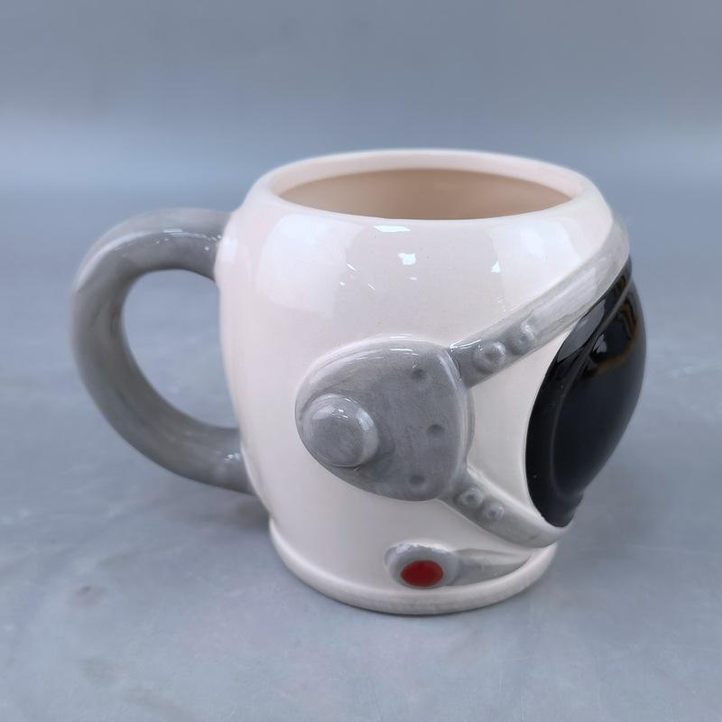 Astronaut Astronaut Ceramic Mug Embossed Planet Milk Cup 3D Helmet Shape Tea Cup Water Cup Coffee