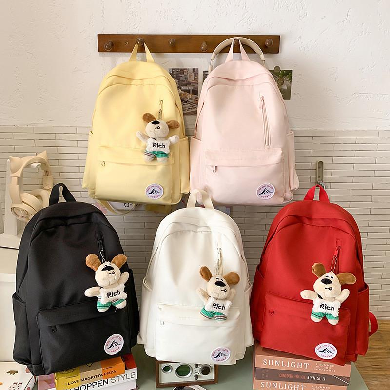 Nylon College Style Backpack For Women And Men With Breathable Air Cushion Straps For Travel And School