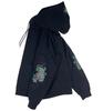 Layered Embroidered Oversized Hoodie (Black)