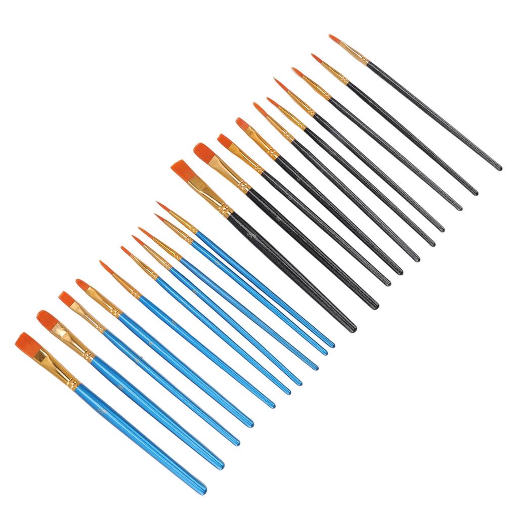 20 Pcs Watercolor Brushes Elastic Nylon Brush Head 10 Different Sizes Watercolor Brushes Set for Artist Beginners
