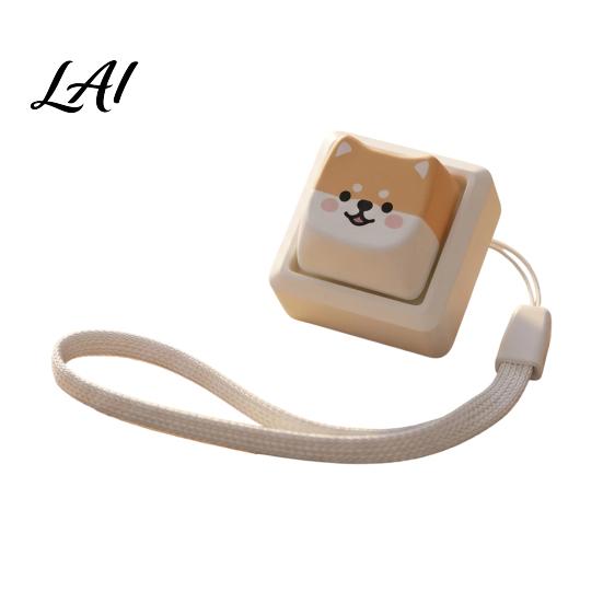 Push Button Toy Cartoon Dog Fidget Keyboard Toy 1/2/3/4/9-Key Stress Keychain Pendant Relief Mini for Backpack Handbag Purse Charm Reducing