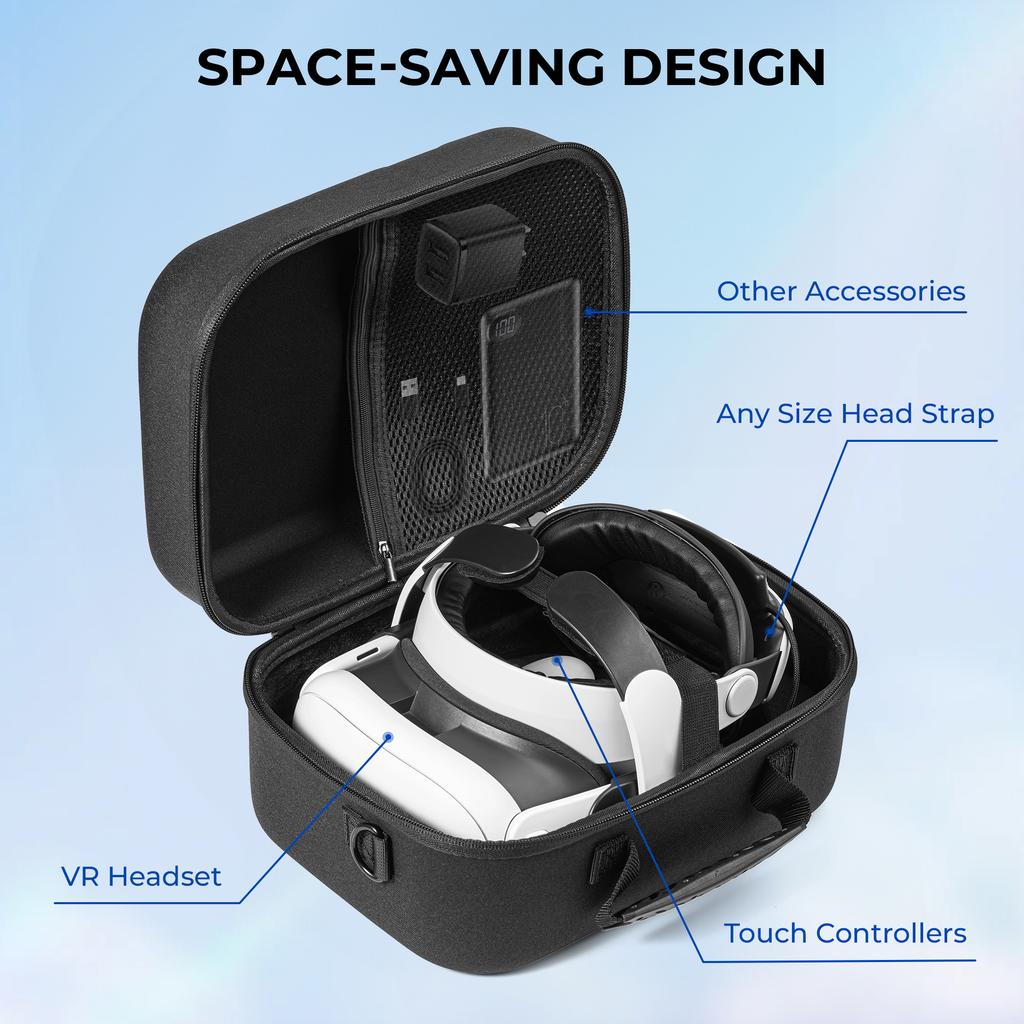 For Meta Quest 3 VR Glasses Storage Case Single Shoulder Oblique Straddle Bobovr Headband Backpack Protective Bag Accessories