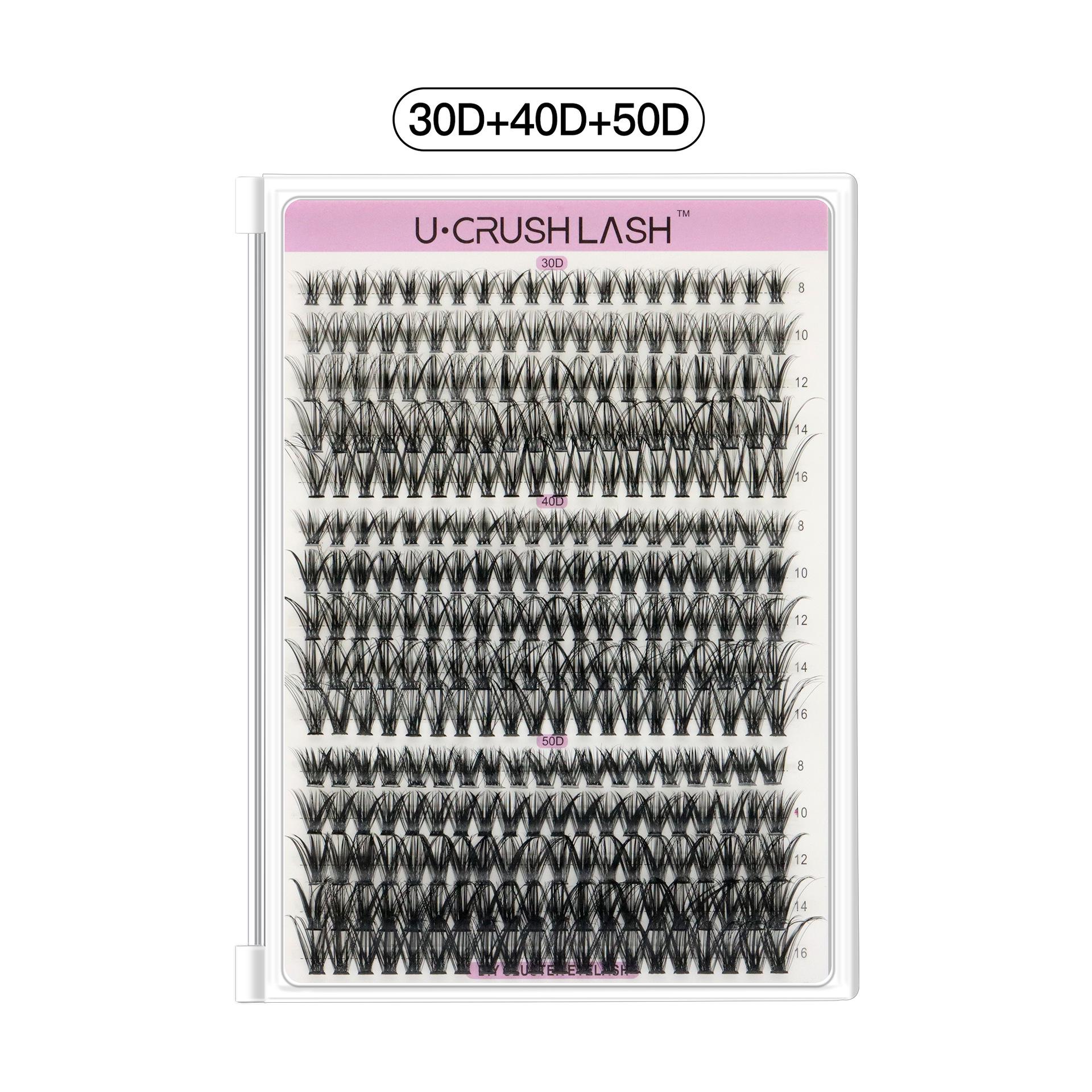 

Набір для самостійного нарощування пучкових вій - C-завиток, великий об єм, накладні вії в європейському та американському стилі