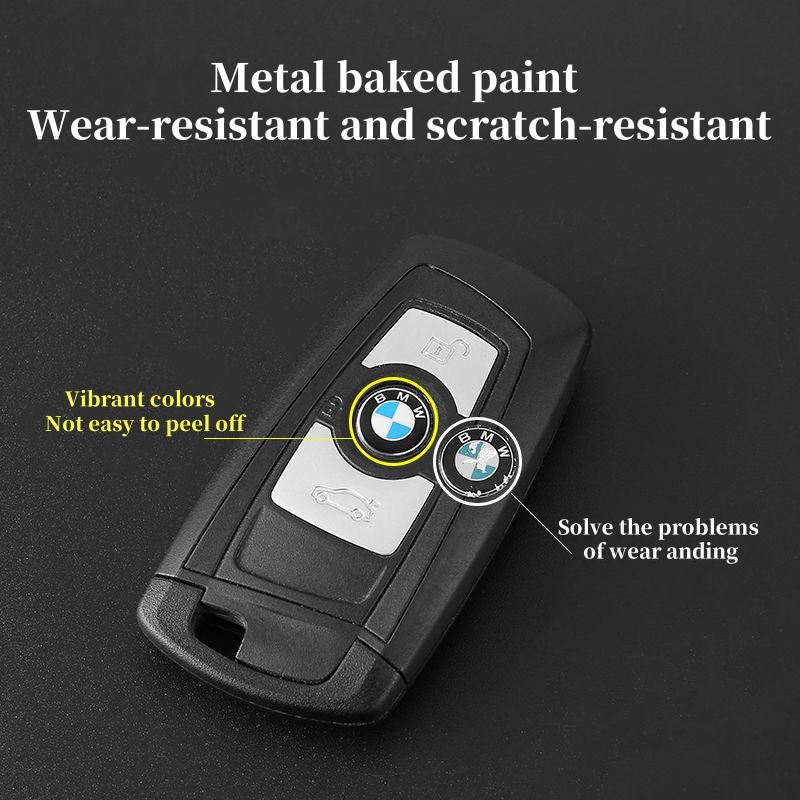 11mm Car Remote Key Fob Emblem Badge Radio Button Sticker For BMW 50th E46 E90 E49 F30 F80 E36 E46 E93 E92 F34 F31 GT G30 X7
