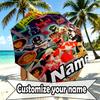 Custom Name Personalized Mighty Morphin Power Rangers Print Umbrella, Auto Open Close, 8‑Rib Sturdy Frame, Commute Camping Hiking Use, Birthday Gift