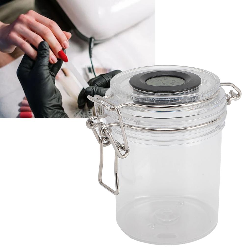 250ml Lash Glue Storage Tank Eyelash Glue Storage Jar Lash Glue Container With Temperature Humidity Display for Eyelash Extension Glues