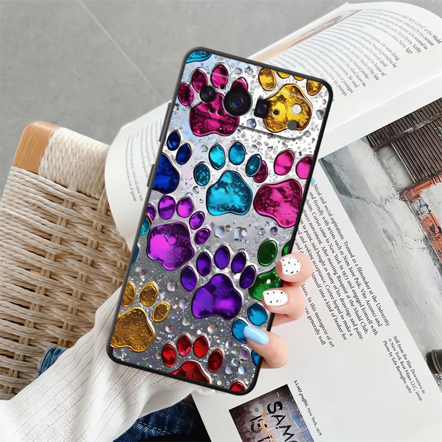 

Rose Paw Print Funda Phone Cover Case for Google Pixel 6a 6 7 8 Pro 8a 7a 10 9 Pro XL 9a Google Pixel 10