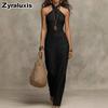 New Women Slim Fit Elegant Evening Bodycon Sleeveless Halter Dress for Women Summer