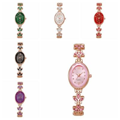 Classic Alloy Women Watches Oval Shape Small Luxury Wrist Watches Adjustable Quartz Watches Women