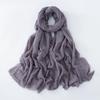 47 Colors Winter Hijab Fluffy Cotton Polyester Scarf Soft Pashmina Warm Neck Wrap Women Plain Fashion Cosy Shawl Shemagh