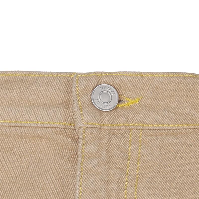 Kenzo Men's Small Tiger Head Appliqué Cotton Casual Shorts