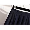 DIMANAF 2025 Plus Size Summer Elastic Denim Skirts Women A-Line Loose Skirt High Waist Vintage