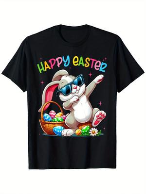Easter Shirts for Women and Men - Funny Bunny Easter Happy Easter T-Shirt, 100% Unisex T-Shirt