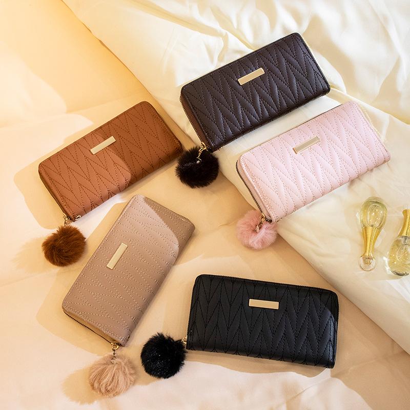 Spring and Summer New Simple Multi Card Clutch Bag for Women Versatile Large Capacity Practical Long Embroidered Wallet Wallet