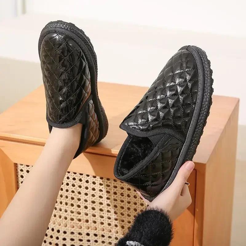 Fashion Waterproof Shoes for Woman Elegant With Medium Heels Women's Snow Boots Anti Slip Gyaru Winter 2024 No Slipery Comfrtable Sale