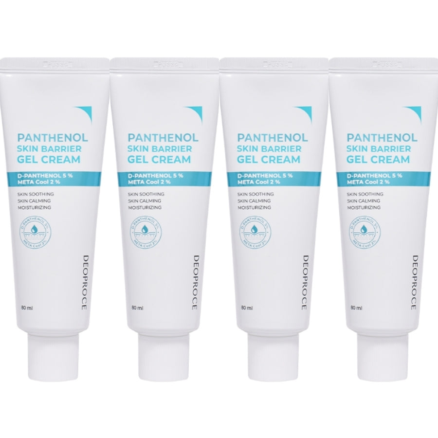 Deoproce Panthenol Skin Barrier Gel Cream 80ml*1Pc/2Pcs/3Pcs/4Pcs