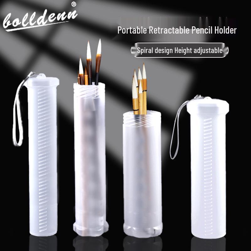 

Portable Transparent Telescopic Pencil & Brush Holder – Lightweight Spiral Storage for Art Supplies Telescopic Pencil Holder [Narrow Tube]