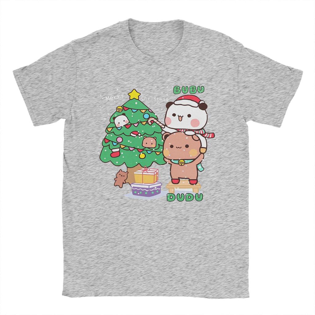 Men's T-Shirt Bubu Dudu Xmas Christmas Humorous Cotton Tee Shirt Short Sleeve  T Shirt Round Collar Clothing Plus Size