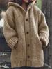 Women's Plus Size Knit Sweater Coat - Mid-Length Autumn/Winter Style