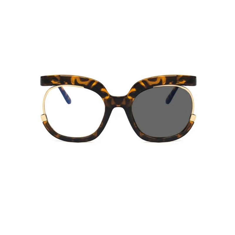 Leopard Print Red Oversized Square Reading Glasses Women Anti Blue Light  Fashion Computer Eyeglasses Frame Vision Distance