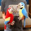 Simulation Red Parrot Doll Plush Toy Bird Doll Girl Bag Keychain Pendant Rag Doll