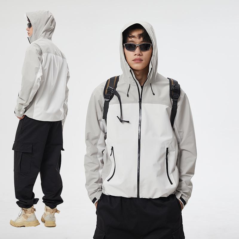 Lightweight waterproof jacket men's hard shell jacket women's hiking mountain climbing windproof shell thin jacket