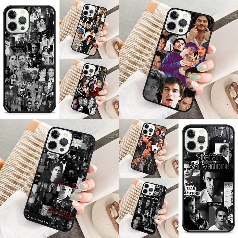 Damon Salvatore Vampire Diaries Phone Case For iPhone 17 Air 16 15 14 11 12 13 Pro MAX Plus coque Cover Shell
