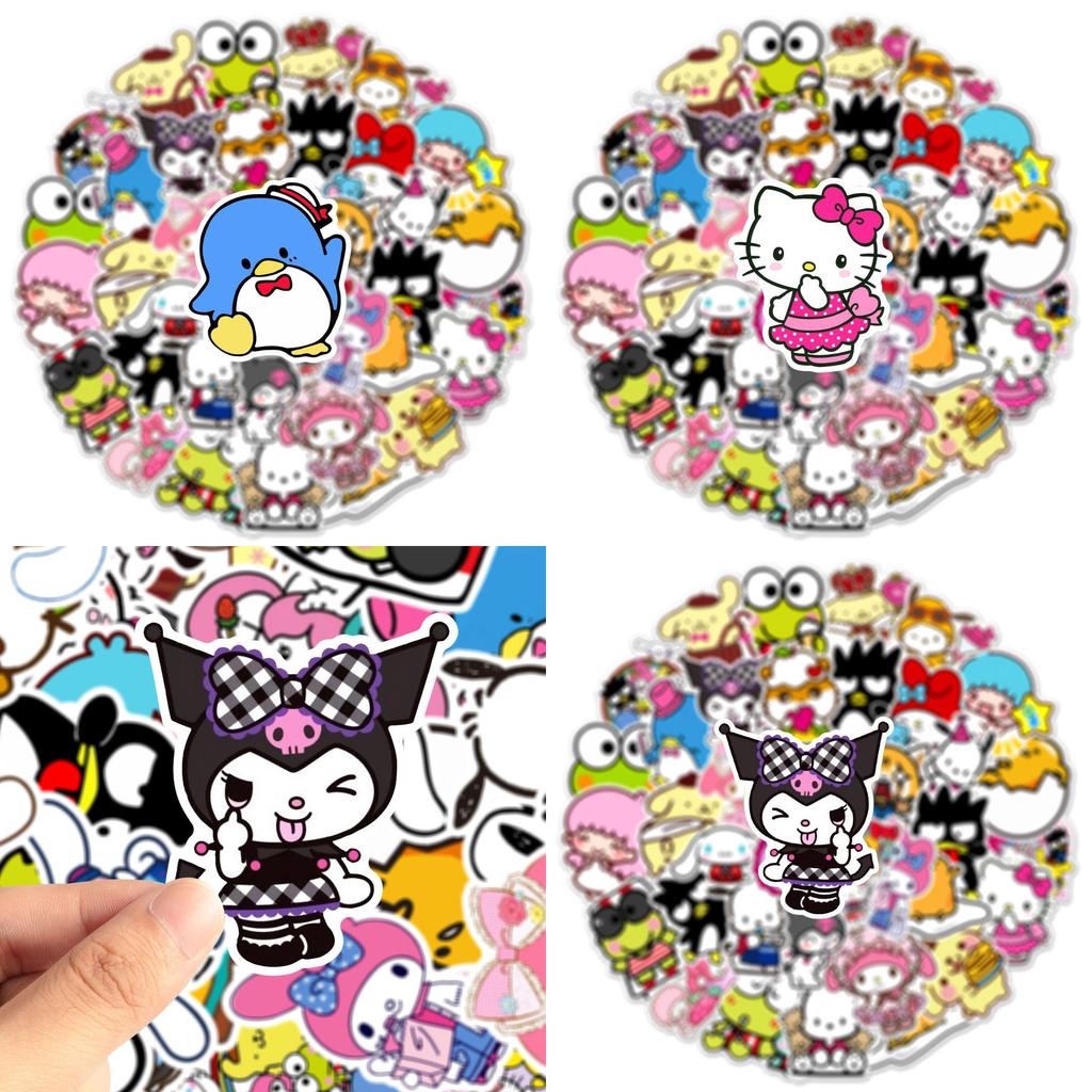 Entzückendes 50er Set Sanrio Sticker Kuromi für Gepäckdekor