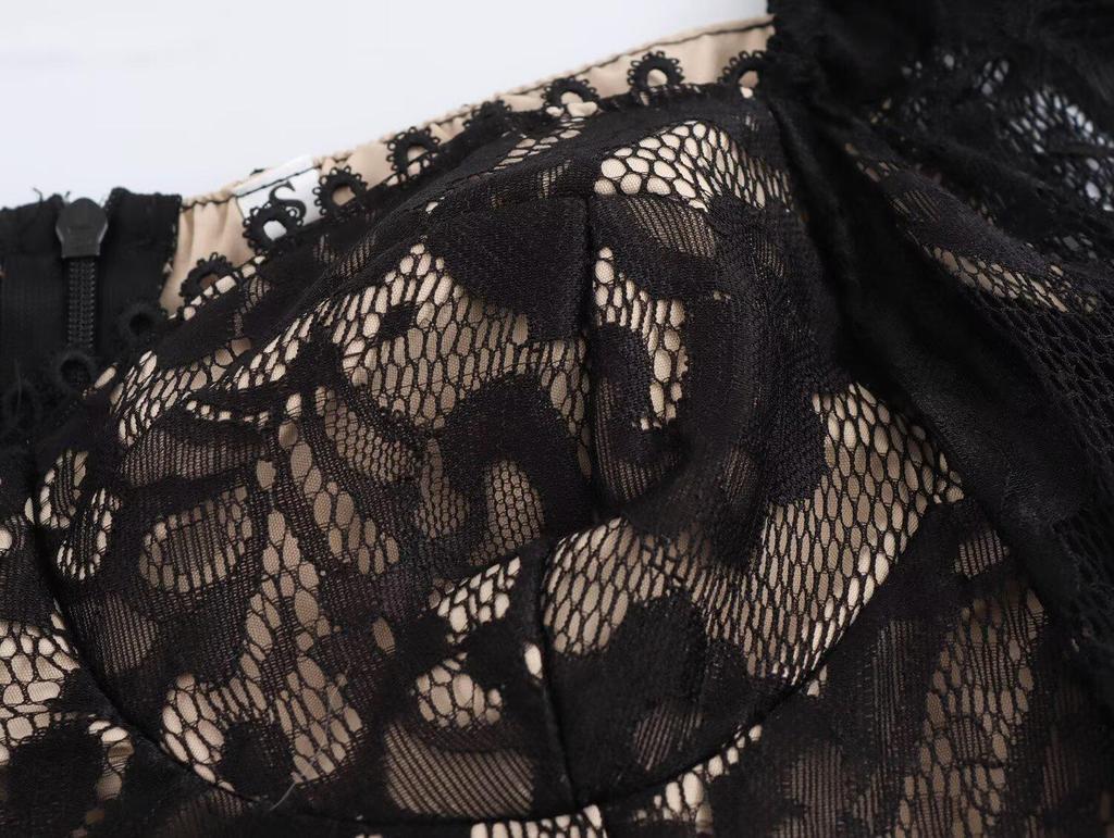 2025 Frühling Damen Europäischer & Amerikanischer Stil Spitzenkleid