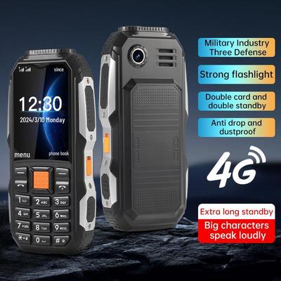 Durable 2G Senior Phone with Dual SIM, Side Button, Flashlight, Camera, and Type-C Charging