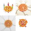 7Pcs Fun Pizza Pendant Necklace/Keychain Accessory for Daily Wear Dates Parties