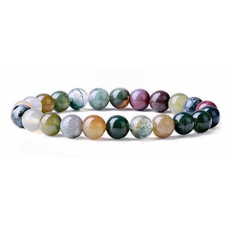 Bracciale Elasticizzato Con Pietra Curativa Al Citrino, Fatto A Mano Con Perle Naturali Da 8 Mm, Circonferenza 17 Cm, Regalo In Sacchetto Om Aum, Per Donne E Amiche