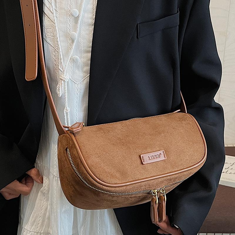 Popular Boston Bag Niche Retro Single-shoulder Crossbody Bag, Pillow Bag