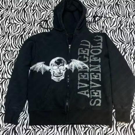 Felpa stampata personalizzata tendenza americana giacca Harajuku stile gotico unisex maglione stampato 3D