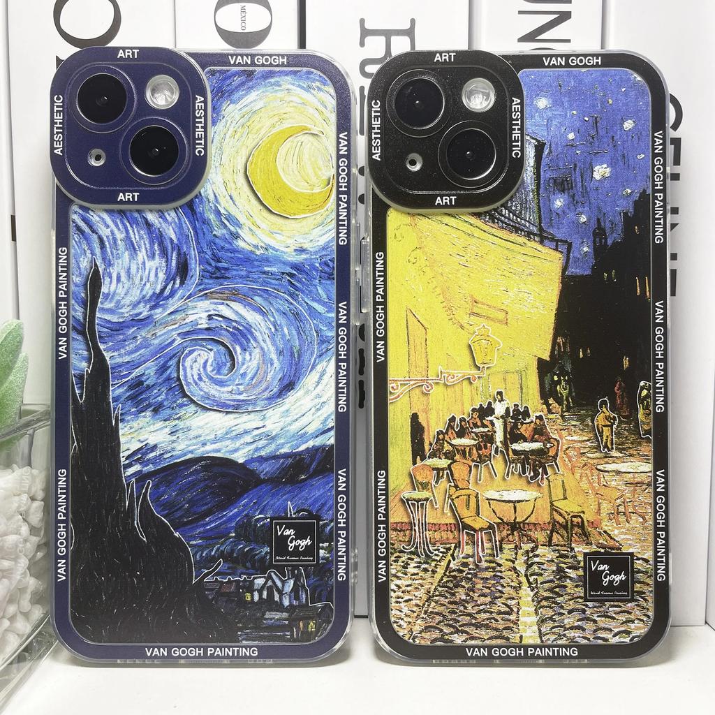 Van Gogh Art Aesthetic Phone Case For iPhone 16 15 14 13 12 11 Pro Max Mini XS X XR SE 8 7 Plus Sunflowers The Starry Night