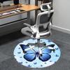 Blue Butterfly Chair Mat Home Decor, Sofa Rug, Office Carpet Gift for Bedroom, Living Room, Various Rooms