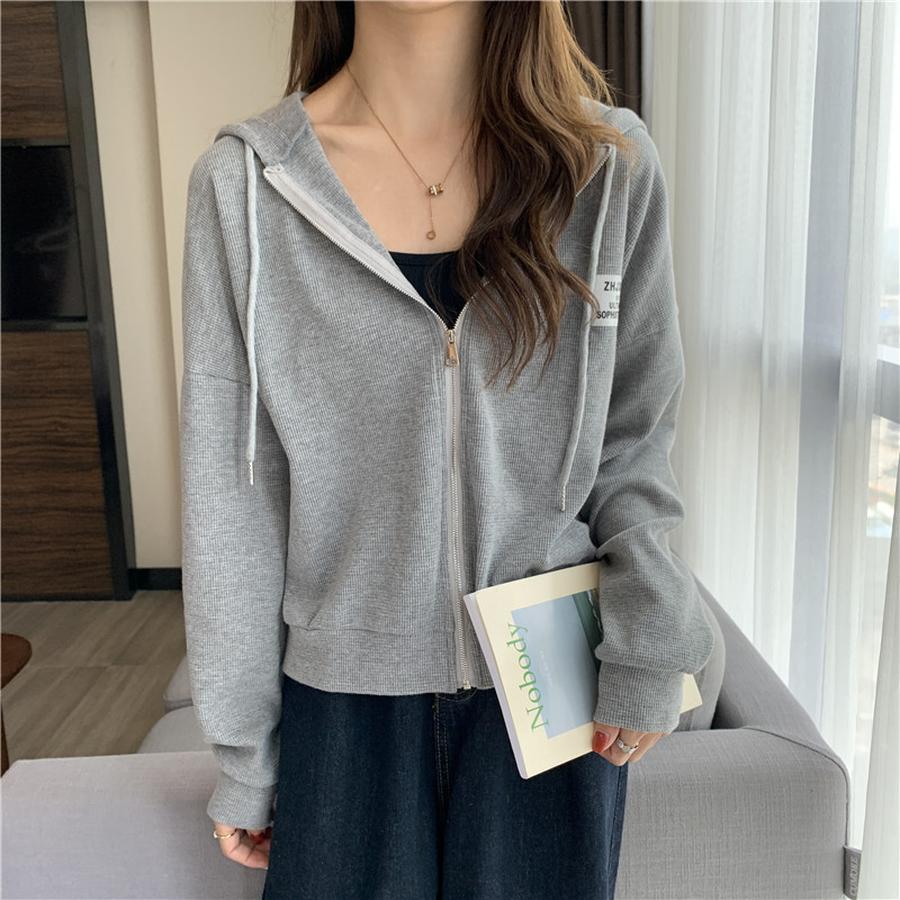 Women's Spring Autumn Thin Loose Short Sleeve Long Sleeve Hoodie Casual Sports Jacket