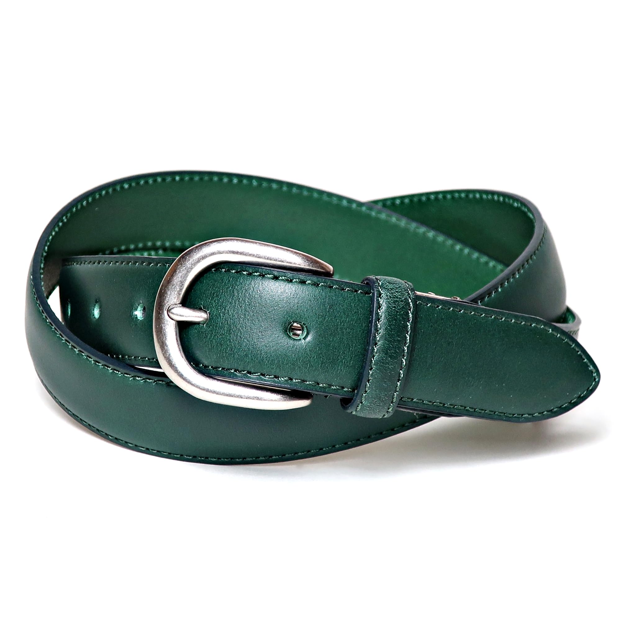 [KIETH] Keith Men s Belt, Bridle Leather, Green, BusinessCasual, 30mm Width, Adjustable Size, Made in Japan, KE21464-48