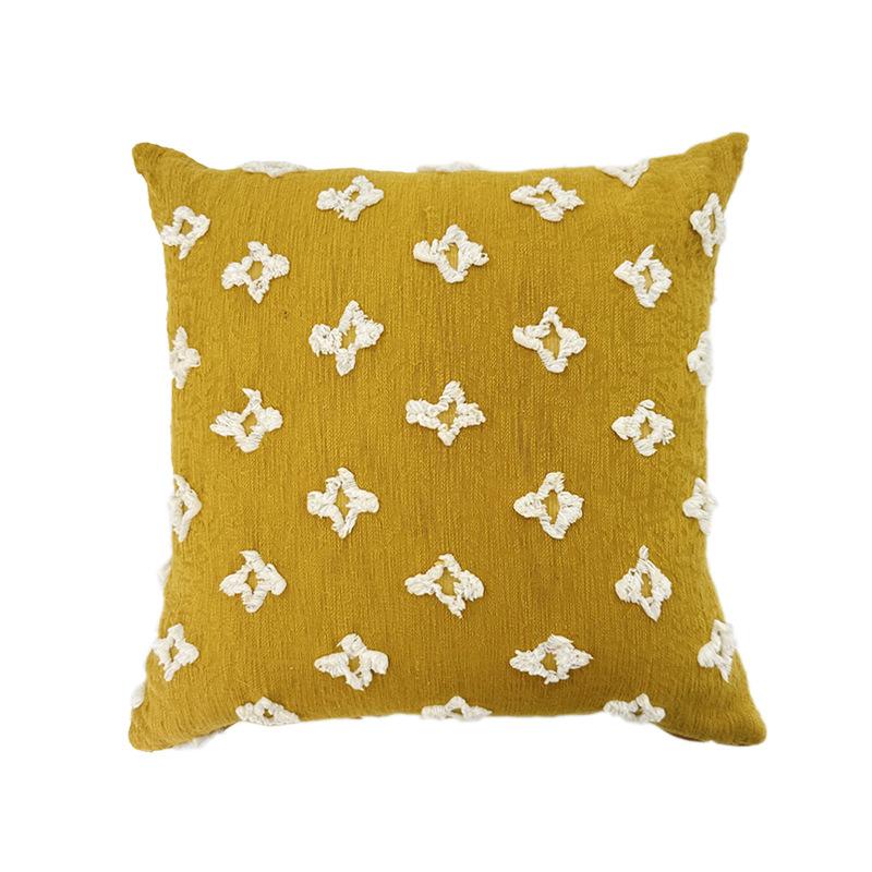 

Простая подушка с жаккардовым узором в виде четырехлистного клевера в стиле инс, цвета моранди, многоцветная, для спинки дивана, выставочная модель для комнаты, наволочка 45Cm pillow cover