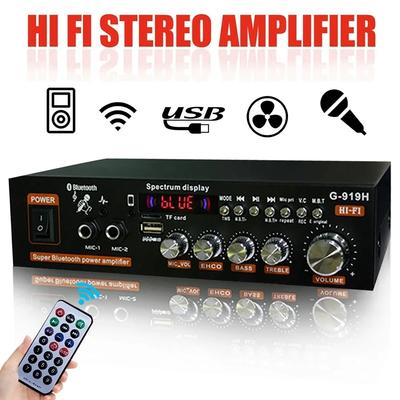 Bluetooth 5.0 Power Amplifier Subwoofer Speaker 50+50W Supports Microphone FM USB Access Audio Amplifier Car Home Electronics