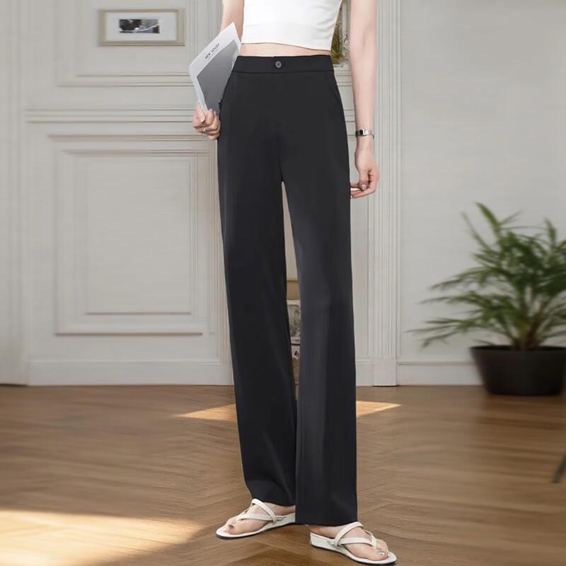 Women s Summer Thin Straight-Leg Suit Pants XL