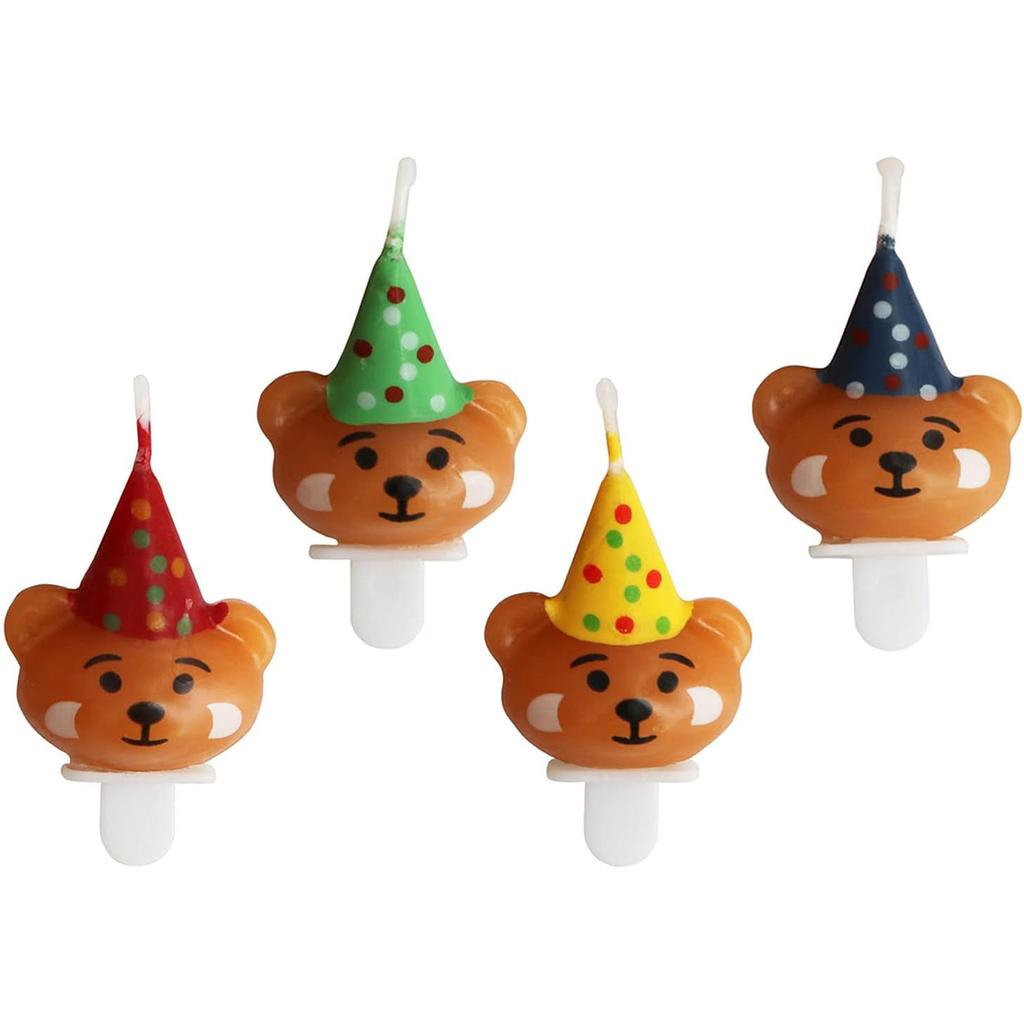 3pcs Cartoon Rabbit Candle Set Cute Mini Funny Bunny Baby Kids Children Happy Birthday CandlesParty Supplies Cake Decoration