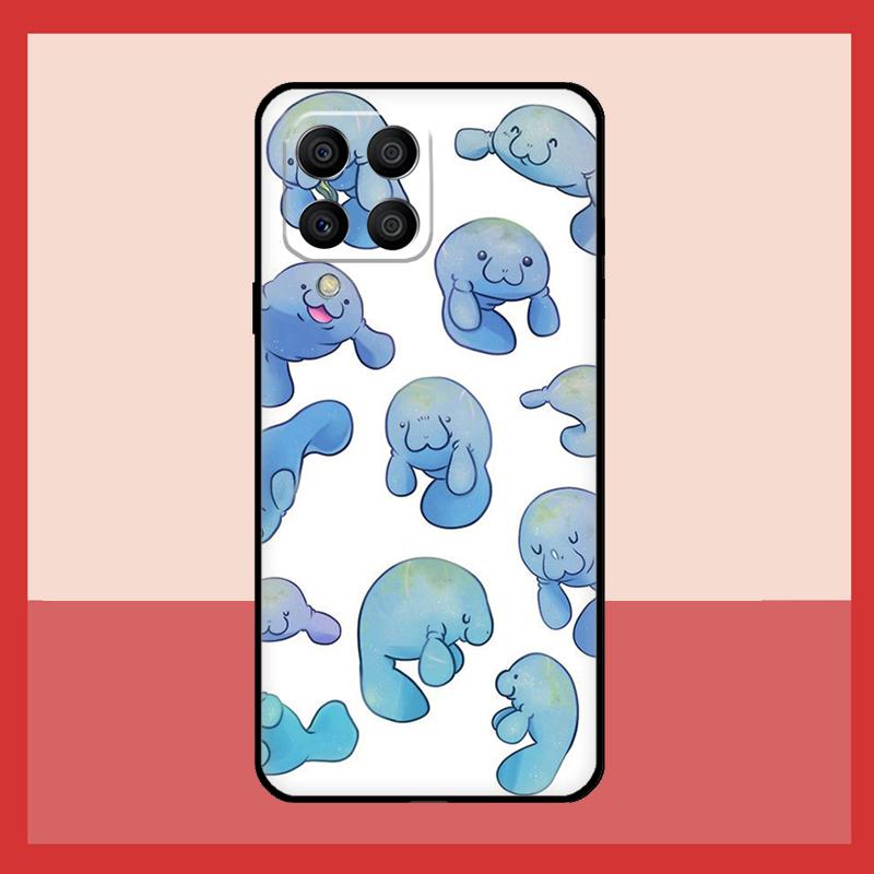 Cute Baby Manatee Case For Samsung Galaxy M31 M21 M13 M33 M53 M15 M35 M55 M16 M36 M56 M12 M32 M52 M14 M34 M54