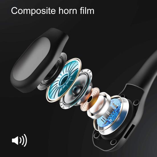 Bluetooth-compatible 5.0 Earphone Ear Hook Bone Conduction Waterproof Wireless Sports Headphone for Mobile Phone