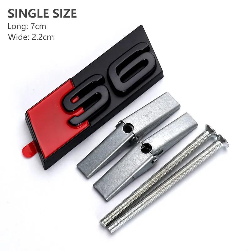 3d ABS Chrome Black Logo S3 S4 S5 S6 S7 S8 Emblem Honeycomb Car Front Grille Bdage For 9cydk S 3 4 5 6 7 8 Accessories cydk9