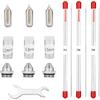 NEOECO 18 Pieces Airbrush Nozzle Cap Kit Airbrush Needle Replacement Parts with Wrench and Airbrush Cleaning Kit Replacement Part for NEOECO SJ83