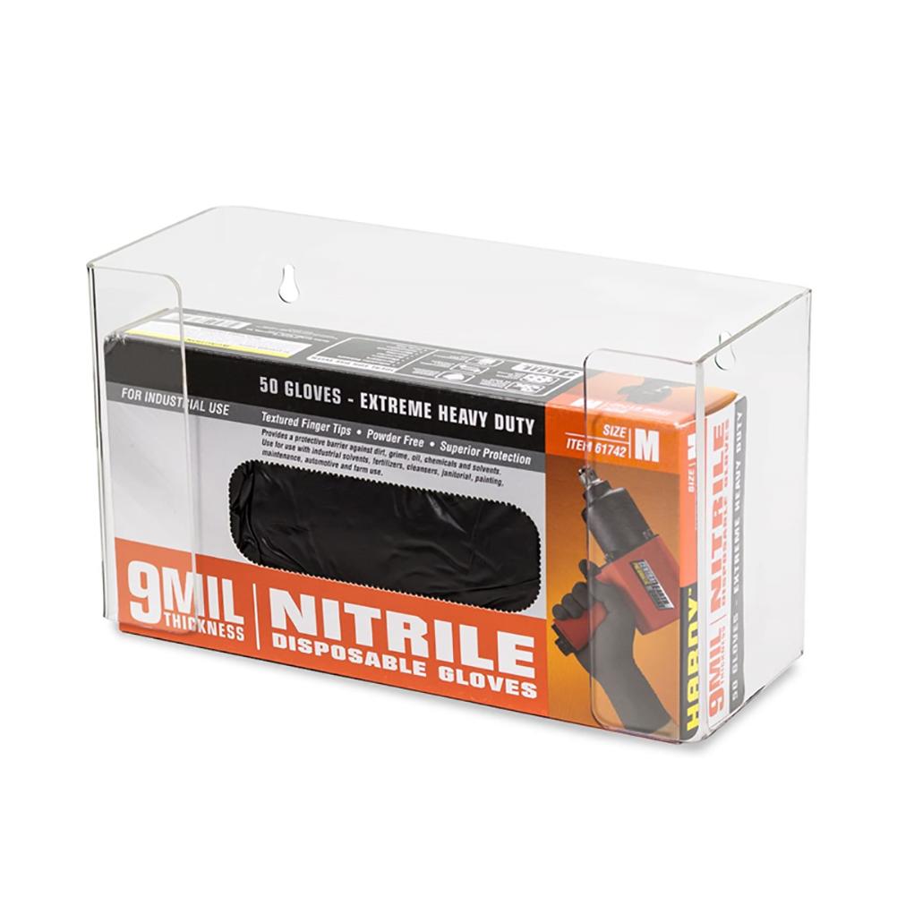 Prachotěsný Průhledný Jednorázový Dávkovač Rukavic Nástěnný Průhledný Akrylový Úložný Box na Rukavice