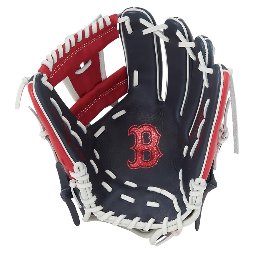 Rawlings Baseball HYPER TECH MLB TEAM Red Throw Glove, Softball, GR5HTMN62, Infielder's, Sox, 11.25 inches, Right-Handed