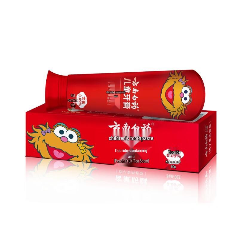 

Yunnan Baiyao Probiotic Kids Toothpaste, Peach Fruit Tea Flavor