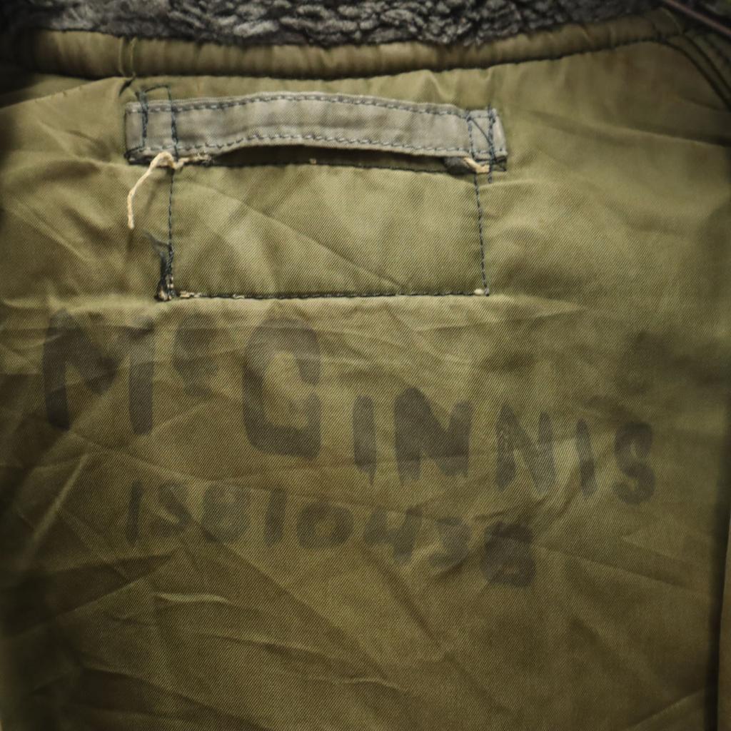 US ARMY Anni '60 Vintage Comber Zip Giacca da aviatore N-3B in pelliccia di coyote kaki da uomo usata